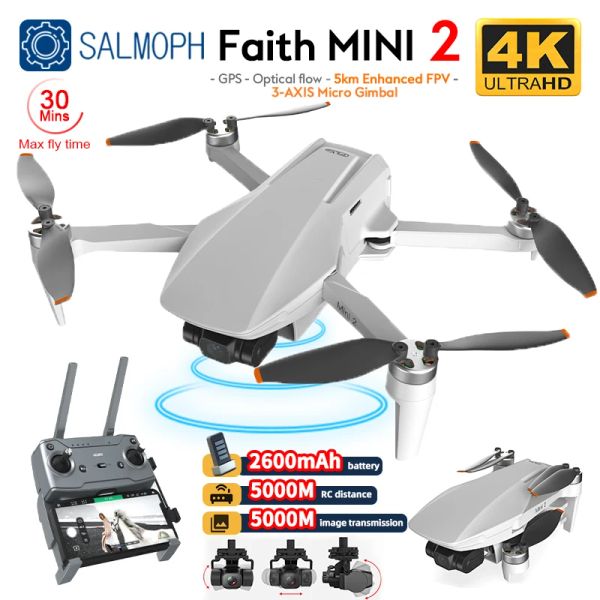 Дроны Cfly Faith Mini 2 Drone 4K Professional с HD Camera 5G Wi -Fi 3Axis Gimbal 240G Складной бесщеточный мотор GPS Dron RC Quadcopt