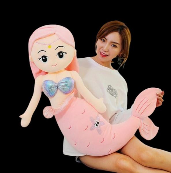 85100cm gigante Kawaii Starfish Mermaid Plush Toys Soft Animal Pillow Byled Toy Bonecas meninos Presentes de aniversário Decoração H07434622