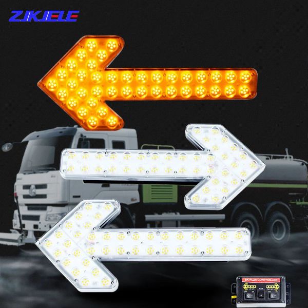 Lampe 1Pair LED Blitzblitzwagen Signalverkehr Warnleuchten Auto Pfeil Sicherheitsalarmlampe für Baustraßenanzeigen Fahrzeuge