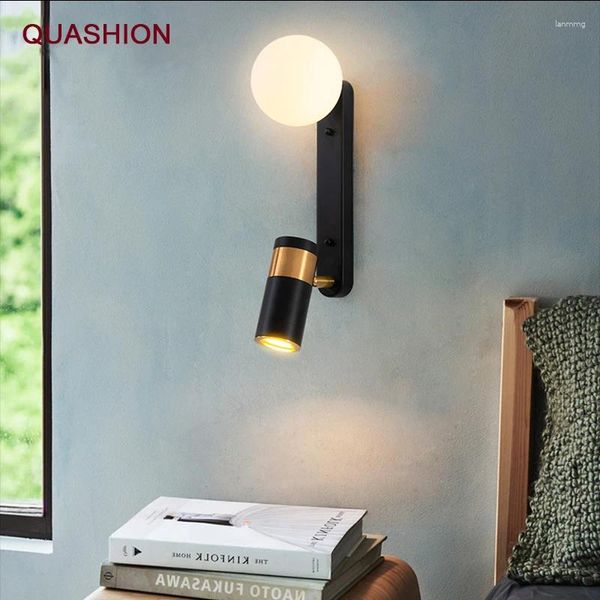 Wandlampe moderne und einfache leichte Nachtstudienbuch Reading El Indoor Schlafzimmer Zimmer LED -Lampen Rotatable Winkel