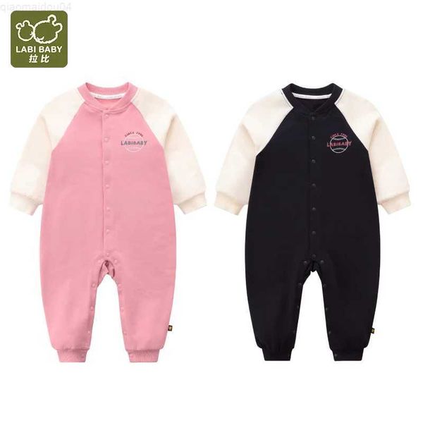 Turlandırıcılar Labi Baby Sonbahar Alanlar Erkek Kızlar Beyzbol Desen Spor Sulma Tulunma Toddler Bodysuits Bebek Romper Casual Giyim 2 Renkler2404