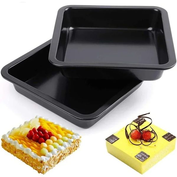 1pc Non -Stick Pfannen Quadrat Kuchenpfanne Metall Bread Backform Mikrowellen Ofen Backschale Backware Küchenzubehör Tool