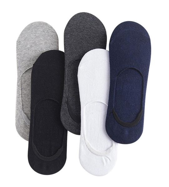 10 Paare Männer Nonslip Silicon Socken Feste Farbe Invisible Boot Socken Sommer aufnehmen, Pflegehaut Hochwertige Baumwollsocken -Slipper 9356674