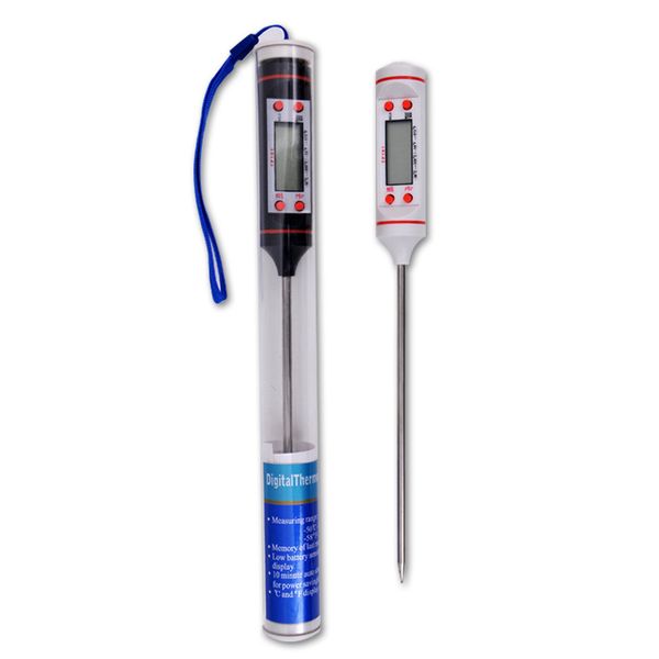 Digital Thermometer Küche Kochen Fleisch Fleisch Grill Grill BBQ Sonde Thermometer Wassermilchöl Flüssigofentemperaure Sensor JY0166