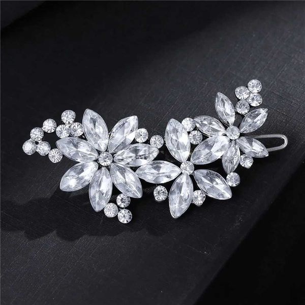 Düğün Saç Takı Moda Kadın Kadın Lady Kristal Rhinestone Düğün Çiçek Saç Çekçeleri Saç Kipi Klip Saç Takı Saç Aksesuarları D240425