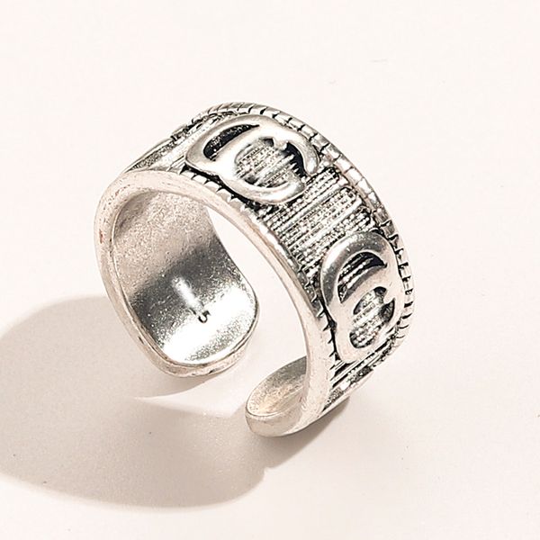 Rings de moda Brand letra de dedo designer de designer de dedo banda de alta qualidade S925 Silver Lovers