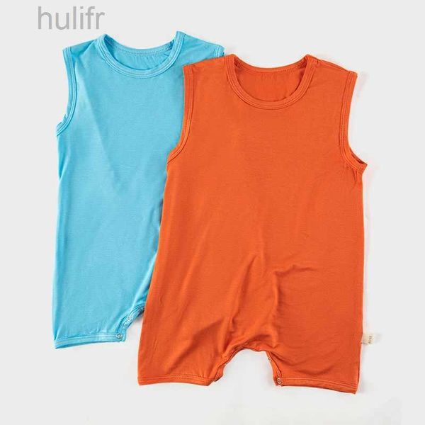 Rompers Summer Bilby Boys Girls Girl Climbing Shorts Shorts Strawling Sleeveless O-Neck Fibra Cardiganfashion Cardiganfashion Bambe D240425