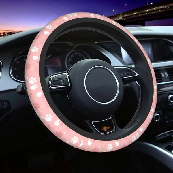 Coprine del volante di sterzo Amici Cucciolo Love Paws Cover 37-38 Elastic Dog Lover Protector Auto Auto Accessori per auto