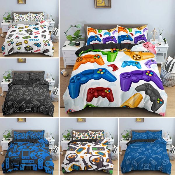 Sets Hot Sell Game Bett Sets für Jungen Gamer Tröster Duvet Cover Gaming -Schlafzimmer Dekor Single Kingside Bettwäsche Set Home Textile