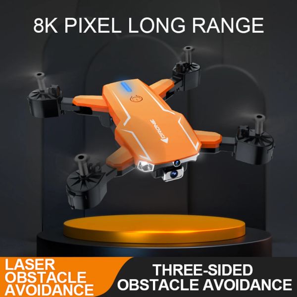 Dronlar 8K HD Drone Katlanır Daul Kamera Optik Akış Konumlandırma Airal Uçan Oyuncaklardan Kaçınma Quadcopter Uzaktan Kumanda Oyuncakları