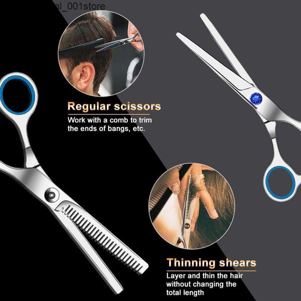 Haarschere Friseur Schere 6 Zoll Haarschere professionelle Friseurschere Schneiden von Dünnstyling -Werkzeughaarscher 50 Stcs kostenlos DHL Q240425