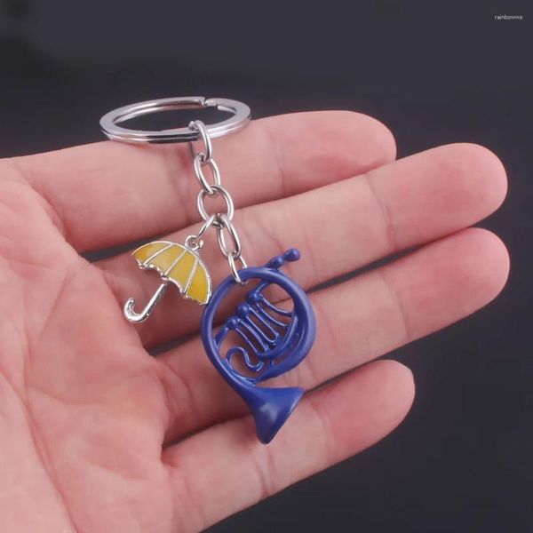 Keechhains Moive How I Met Your Mother Classic Keychain Blue Trumpet Giallo ombrello ombrello per le donne Fan Fan Jewelry
