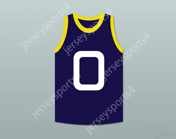 Nome personalizzato da uomo Youth/Kids Pound 0 Monstars Dark Blueball Jersey Space Jam Jam Top S-6xl S-6xl