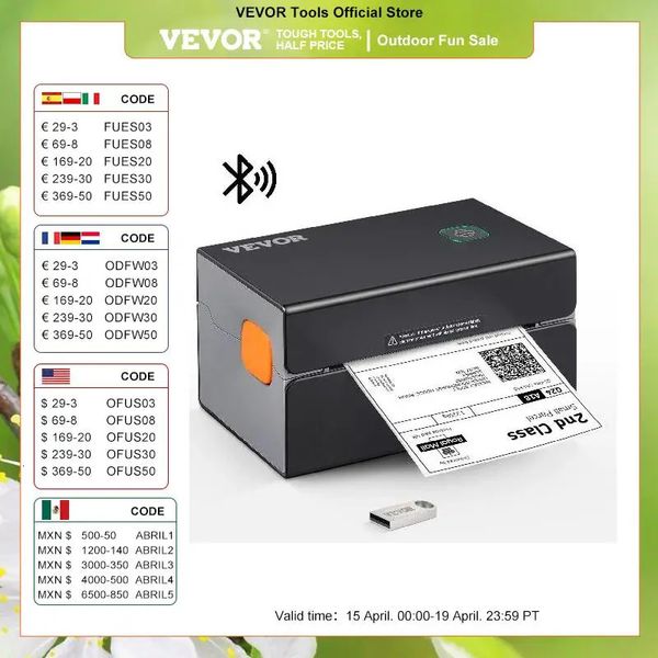 VEVOR Etiket Yazıcı Bluetooth Termal Etiket Yazıcı W/Otomatik Etiket Tanıma Desteği Windows/MacOS/Linux/Chromebook 240420