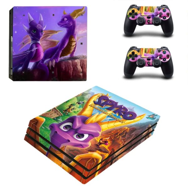 Adesivi Spyro PS4 Pro Skin Adesivo per Sony PlayStation 4 Pro Console e controller per Dualshock 4 PS4 Pro adesivi decalcomanie