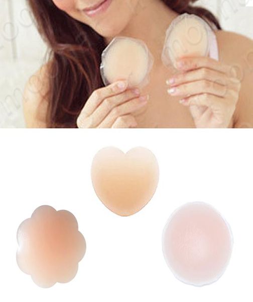 Passie per petali al seno silicone a forma rotonda riutilizzabile cuscinetti per capezzolo adesivi sexy invisibile reggiseno shaper shaper sticker nastro 2135282