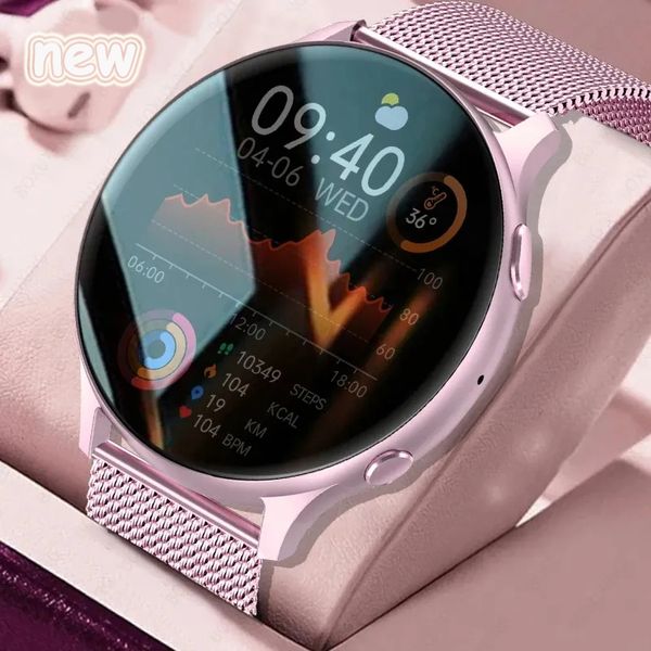 Novo Bluetooth Call Smart Watch Mulheres Men 1.32 