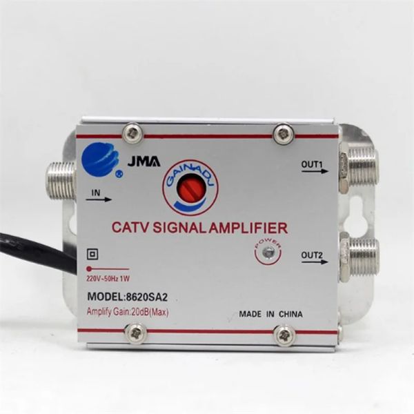 Receptores Novo 2/3 Way 20dB CATV TV Antena do amplificador de sinal Splitter Splitter US Plug Amp Splitter Home TV Equipments 45MHz a 860MHz