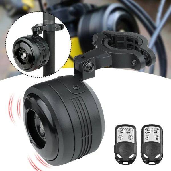 Zubehör 125 dB USB -Ladung 1300 MAH Fahrrad Glocken -Elektreton Horn mit Alarm lauter Schall für M365 MTB Bike -Lenker Sicherheit Antitheft Alarm