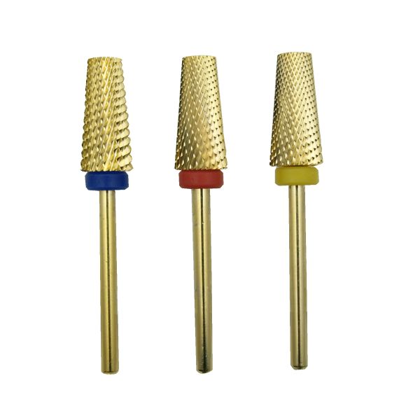 BITS FACILE NUOVA UN BIT FRILL OLLA IN CABURO ORO CHURMINGLAMENTO ASSOGGIATO PER MANICURE Rimuovere gli accessori per trapano per attrezzature per attrezzi acilici in gel