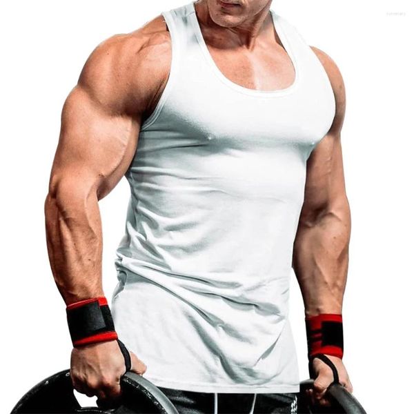 Herren Tank Tops Herren Weste T-Shirts Bluse Workout Bodybuilding Marke Crew Neck Fitness Muscle Fitness