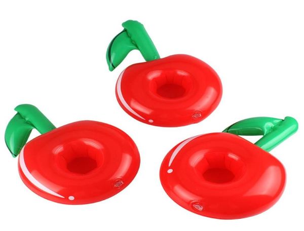 New Apple Cup Holder Inflando a almofada de frutas Floats infláveis Tubos Pool Toys Top Moda Produtos de Natação Esportes de Água 1 8DQG11112601