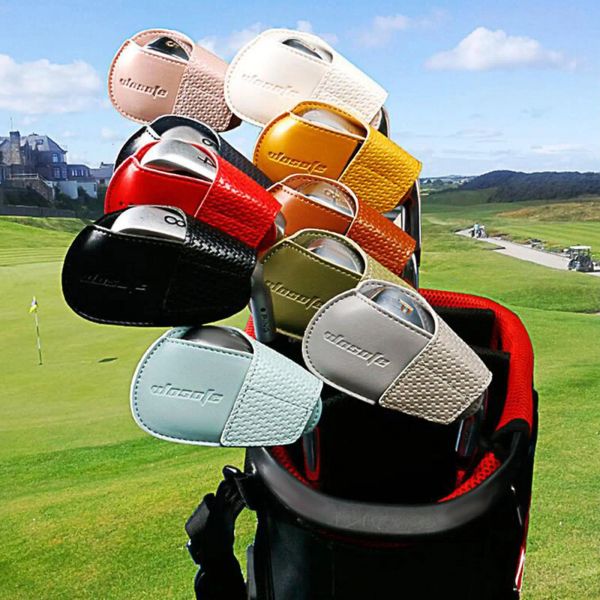 Ürünler 2022 Sıcak Golf Demir Kafa Kapakları Set Pratik PU DERİ Dayanıklı Headcover Golf Spor Aksesuarları Putter Protector