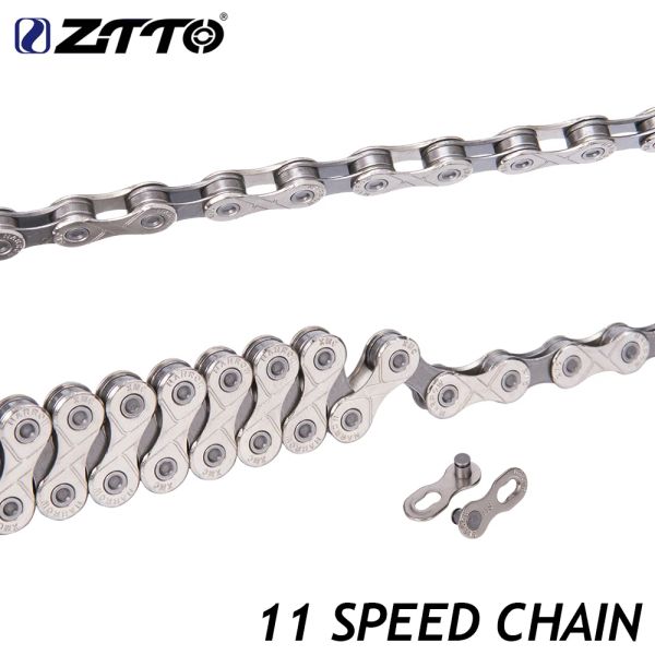 Peças Ztto MTB 11S 11 Chain de bicicleta de velocidade 11 Chain de bicicleta de velocidade para Mountain Bike Road Bicycle Parts 116 Links com o link ausente