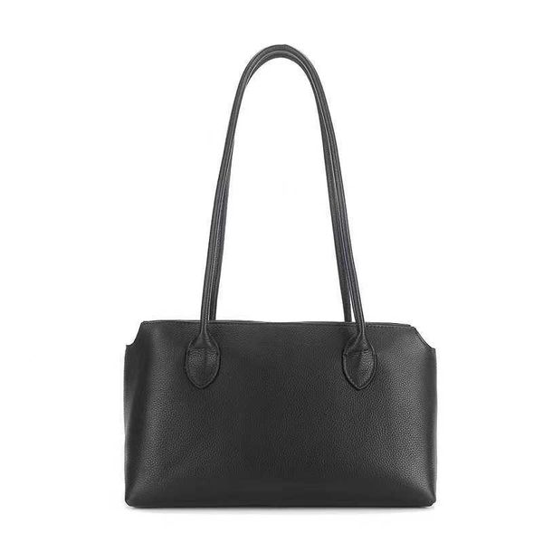 Сумка для подмышки по ряду, изготовленная из минималистской подлинной кожи, универсальной сумки с большой пропускной способностью, сумка для одного плеча, уникальная текстурная сумка 240425