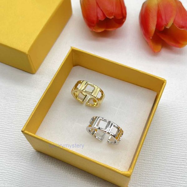 Design f Rings de banda banhada a ouro para homens mulheres letra F Ring moda anéis amplos anéis vintage para festa de casamento vintage ring ring jóias