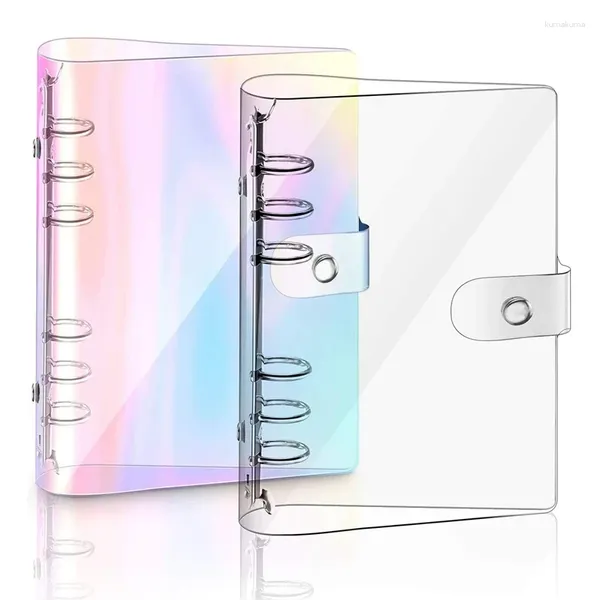 Rainbow Soft Pvc Notebook Binder Copertura trasparente Pianificatore personale allentati