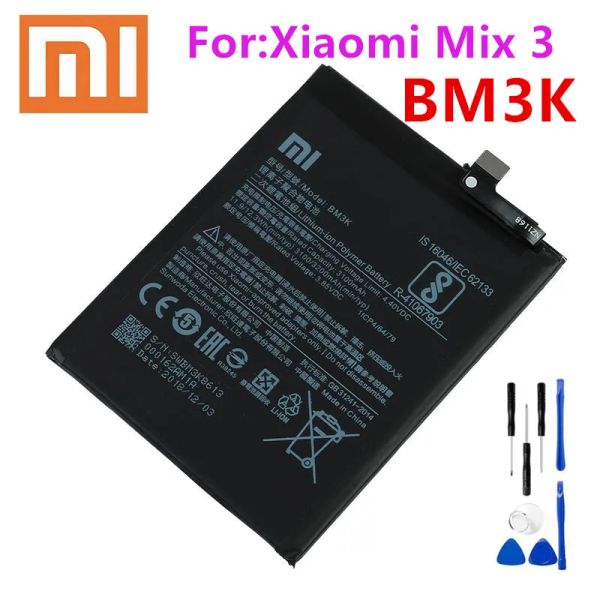 Batterie xiaomi batteria del telefono originale BM3K 3200 mAh Batteria di sostituzione di alta qualità per Xiaomi Mi Mix 3 Mix3 Batterie + Strumenti gratuiti