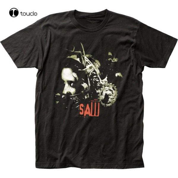 Tişörtler Korku Film Baş Tuzağı Jigsaw Tshirt S5XL Unisex Korku Filmi Pamuk Tee Sessi Unisex