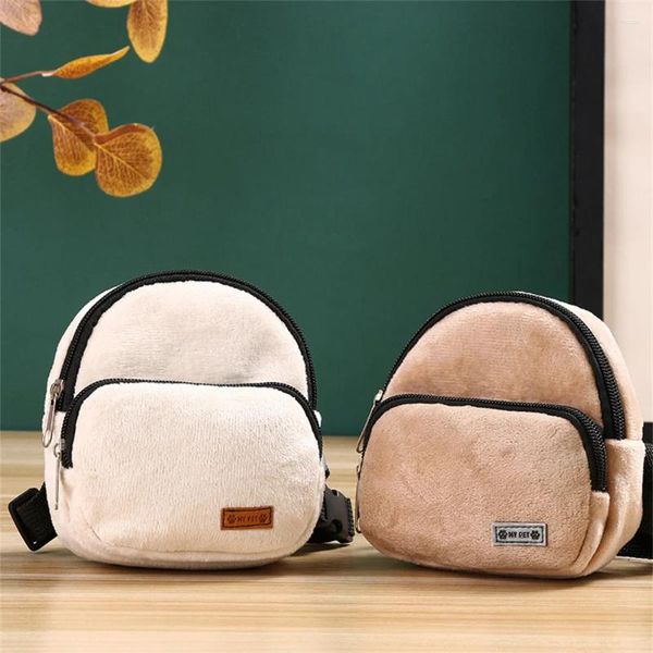 Mochila da transportadora de cães Rapa de tração Hangable Conveniente para transportar tendência de flanela 4 Cores Avaliação mais alta Pet Snack Saco de Fácil