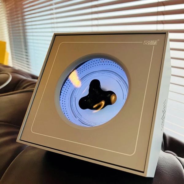 Alto -falantes Lâmpada visualizadora Ferrofluid, lâmpada de mesa líquida magnética sensível ao som, luz decorativa para a mesa de cabeceira estudar