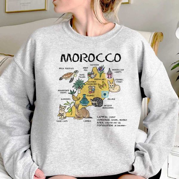 Hbvr Hbvr Herren Hoodies Sweatshirts Maroc Marokko Hoodies Frauen schwitzen y2k ästhetik kawaii 90s Kapuze Hemd Sweatshirts Frauen Gothic Pullover 240424