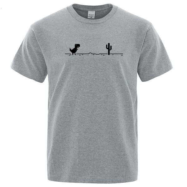 Мужские футболки с печеночным кактусом динозавров смешные топы летние хлопковые футболка для мужчин повседневные футболки из рубашек Oneck