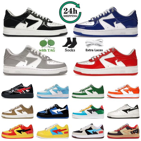 Tasarımcı Ayakkabı Erkekler İçin Tasarımcı Ayakkabı Düşük Kırmıkan Üçlü Beyaz Yeşil Patent Köpekbalığı Yüzü Siyah Venom Mens Trainers Açık Sıradan Sneakers Sports Walking Jogging 36-45