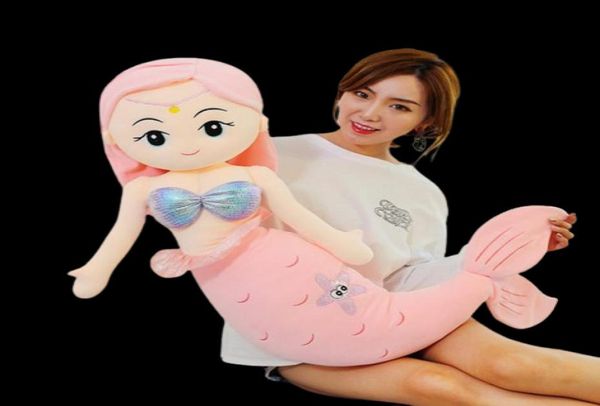 85100 cm Giant Kawaii Starfish Mermaid Peluga Toys Soft Animal Pillow Pimbole Bambole Toy Bolls Boys Girl Girl Birthday Decor H03834533