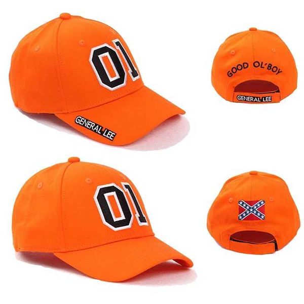 Шариковые шапки генерал Ли 01 вышитая хлопковая шляпа косплей Orange Good Ol Boy Boys Бейсболка регулируемая солнце