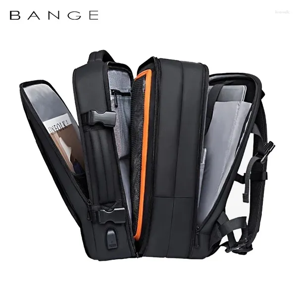 Backpack Travel Men Business School Displable USB Bag di grande capacità 17.3 Laptop impermeabile