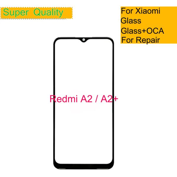 Панель 10 шт./Лот для Xiaomi Redmi A2 2023 Панель сенсорного экрана передний внешний стекло для Redmi A2+ плюс LCD