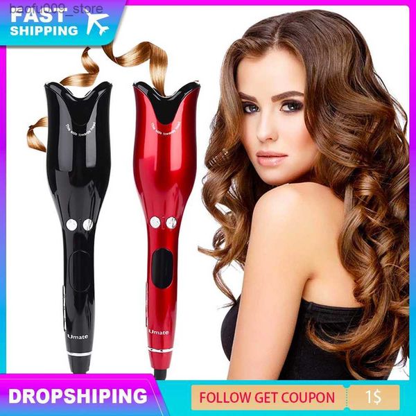 Curling Irons New2023 Professionelles Curling Iron Automatisch rotierender Locken für Wellen Curling Hair Iron Curler Wellenform Q240425