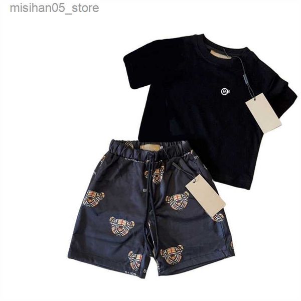 Set di abbigliamento Brand Brand Bambia per bambini abiti classici abiti per bambini Summer Shorte Shorts Shorts Shorts Style Multiple Styles K02 Q240425