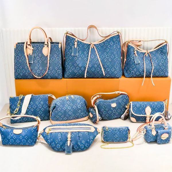 Summer Denim Sunset Hill Pochette Luxurys Designer Borse Tote Borse da donna in tela e borsa per croissant con borse sulla frizione da uomo trasportare borse a tracolla a tracolla a tracolla