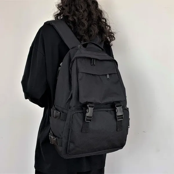 Versão coreana de mochila dos estudantes masculinos e femininos do ensino médio da maré de bolsa de ferramentas de grande capacidade