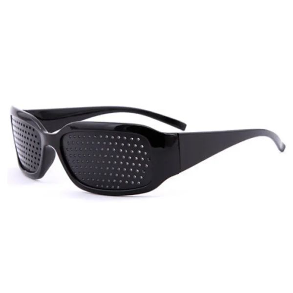 Rahmen schwarz Unisex Sichtpflege Pin Augenübungen Brillen Pinhole Brille Sehvermögen Verbesserung Kunststoff Hochqualität