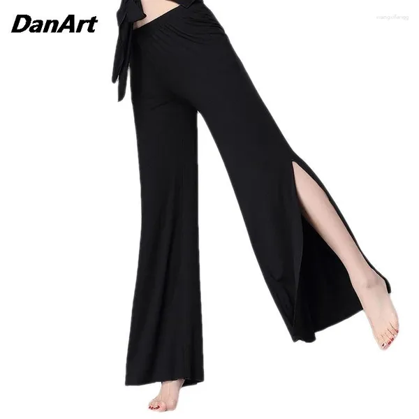 Stage Wear Belly Practice abbigliamento moderno pantaloni split pantaloni yoga sport signore morbide danza danza addestra