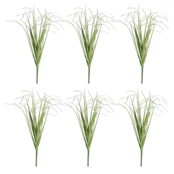 Dekorative Blumen 12 Stcs Pflanzenkünstige Strauchpflanzen Imitation Gras Schmuck Simulation Dekor Spielzeug Haushaltseinrichtung Modell