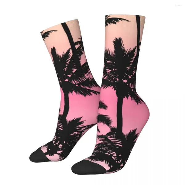 Donne calzini Sunset Beach Stampa inverno Palm Tree Calzings harajuku uomini comodi grafici da corsa sport non slip